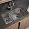 Ruvati 33 in. Low-Divide Undermount 40/60 Double Bowl 16 Gauge Rounded Corners SS Kitchen Sink RVH7418 - alternate 1